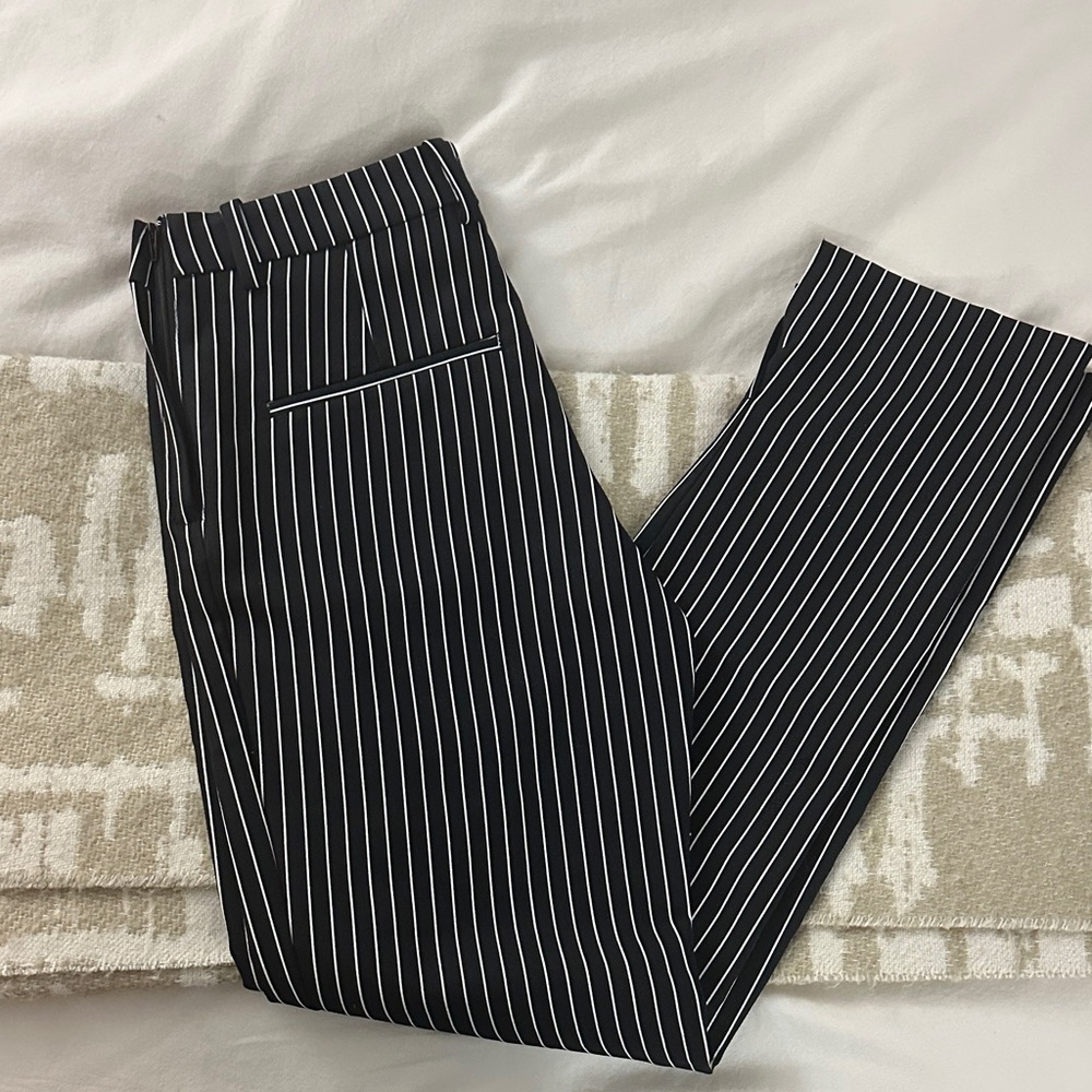H&M Women's Black Striped Trousers RUNS SMALL